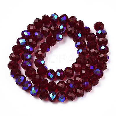 Electroplate Glass Beads Strands X1-EGLA-A034-T4mm-L21-1