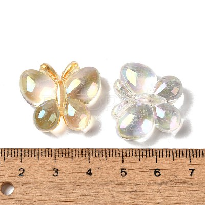 UV Plating Transparent Acrylic Beads OACR-H123-22-1