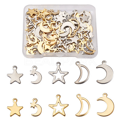 304 Stainless Steel Pendants STAS-PJ0001-07-1