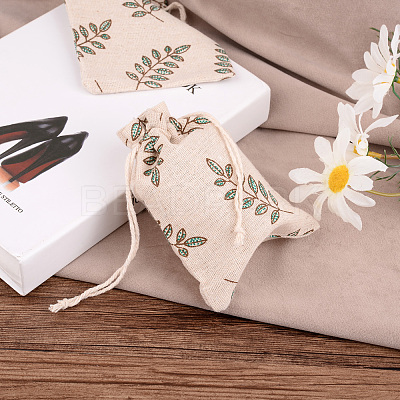 Polycotton(Polyester Cotton) Packing Pouches Drawstring Bags ABAG-T004-10x14-16-1