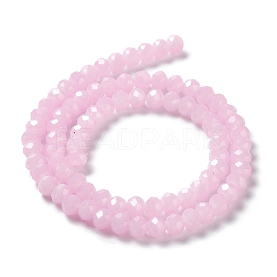 Baking Paint Imitation Jade Glass Bead Strands LS-DGLA-A034-J8MM-A26-1