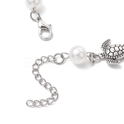 Ocean Series Alloy Tortoise Link Bracelets BJEW-JB11840-02-1