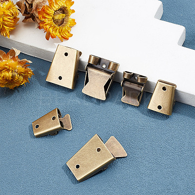 6Pcs 2 Style Iron Bolo Tie Slide Clasp IFIN-GF0001-25AB-1