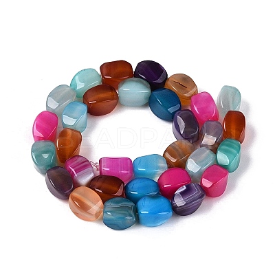 Natural Agate Beads Strands G-Q604-02A-M01-1