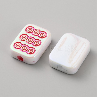 UV Platinum Opaque Acrylic Beads MACR-WH20001-26C-1