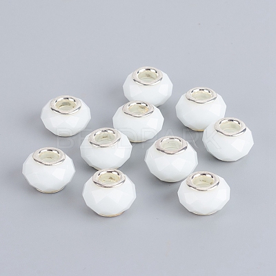 Faceted Glass European Beads GPDL-E004-01E-1