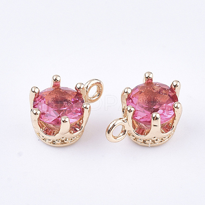 Transparent Glass Charms GLAA-T007-17D-1