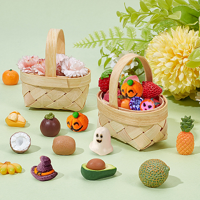 30Pcs Bamboo Weaving Basket Mini Model AJEW-AR0005-18-1