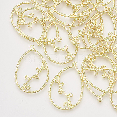 Alloy Open Back Bezel Pendants X-PALLOY-S121-193-1