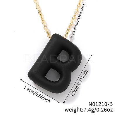 Alloy Initial Pendant Necklaces RS8745-2-1