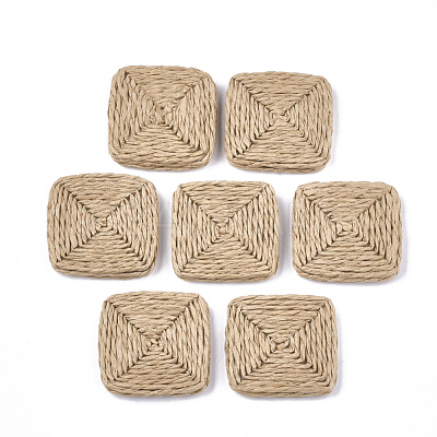 Handmade Woven Beads WOVE-T006-135B-1