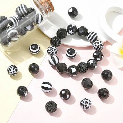 100Pcs Opaque Acrylic Beads OACR-CJ0002-50-1