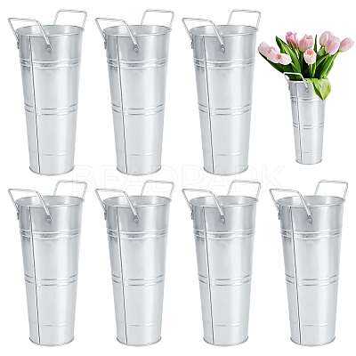 Galvanized Iron Flower Vase DIY-WH0899-461B-1