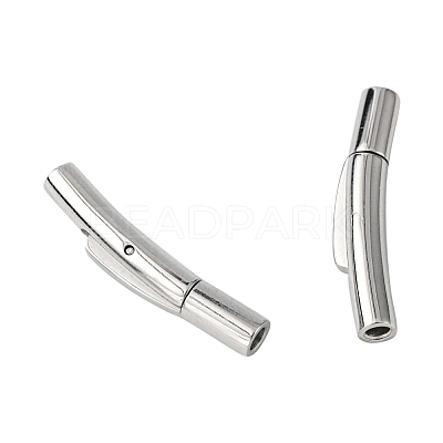 Tarnish Resistant Column 304 Stainless Steel Bayonet Necklace Clasps X-STAS-O035-05-1