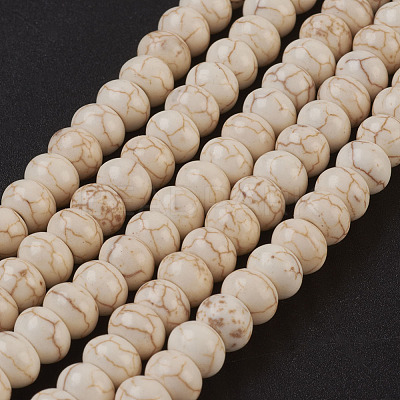 Synthetic Turquoise Beads Strands TURQ-G109-6x4mm-07-1