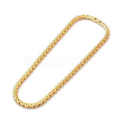 Clear Cubic Zirconia Tennis Necklace NJEW-E038-10B-G-1