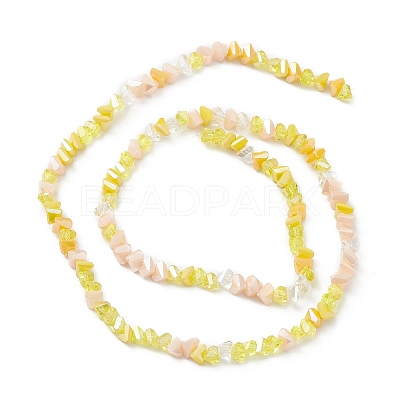 Gradient Color Electroplate Glass Bead Strands X1-GLAA-E042-02D-1