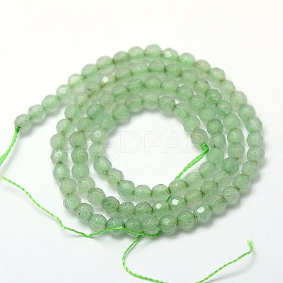 Natural Green Aventurine Beads Strands X-G-M037-4mm-01-1