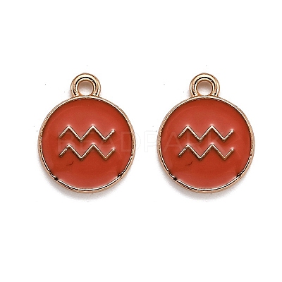 Alloy Enamel Pendants ENAM-S124-01B-12J-1