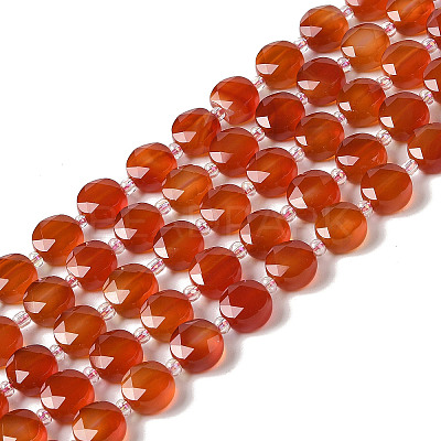 Natural Carnelian Bead Strands G-NH0013-A03-01-1
