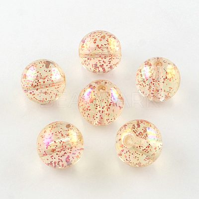 Round AB Color Transparent Acrylic Beads TACR-D005-12mm-M-1