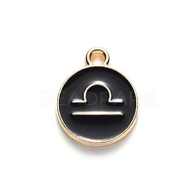 Alloy Enamel Pendants ENAM-S124-01B-08K-1
