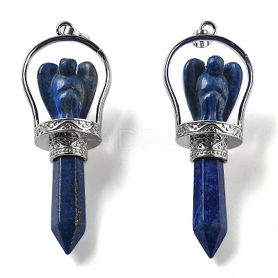 Natural Lapis Lazuli Pointed Big Pendants KK-H491-01P-03-1