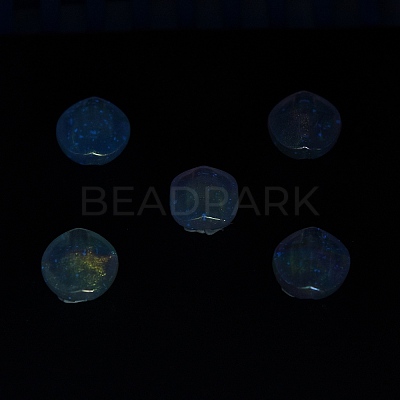 UV Plating Luminous Transparent Acrylic Beads OACR-P010-05-1