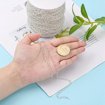 Silver Color Plated Iron Handmade Chains Figaro Chains Mother-Son Chains CHSM023Y-S-1