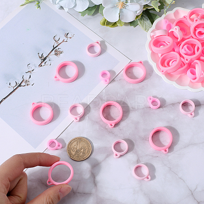 60Pcs 3 Style Silicone Pendant SIL-GF0001-28C-1