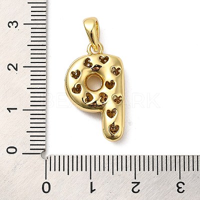 Brass Micro Pave Cubic Zirconia Pendants KK-E061-03G-16-1