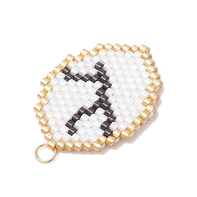 Glass Seed Beaded Twelve Constellations Pendants PALLOY-MZ00891-10-1
