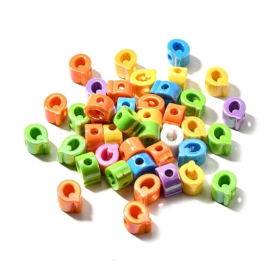 UV Plating Opaque Acrylic European Beads SACR-Z007-01Q-1