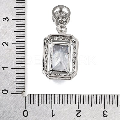 Brass Pave Cubic Zirconia Pendants KK-N290-34P-03-1