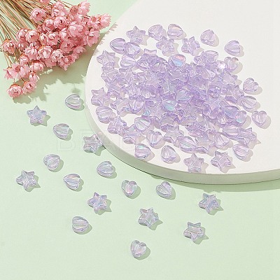 100Pcs 2 Style Eco-Friendly Transparent Acrylic Beads TACR-YW0001-86D-1