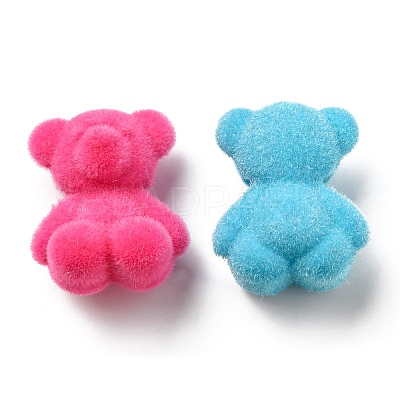 Flocky Acrylic Beads OACR-E020-10-1