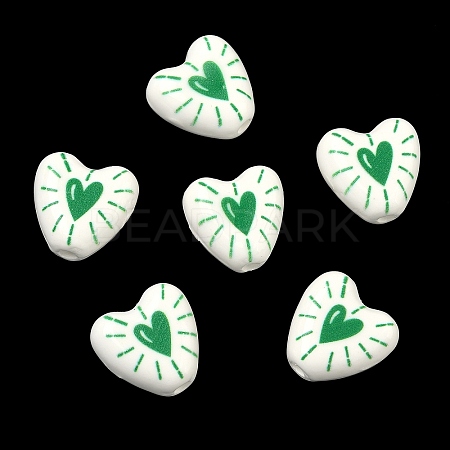 Printed Handmade Porcelain Beads PORC-G016-01B-1