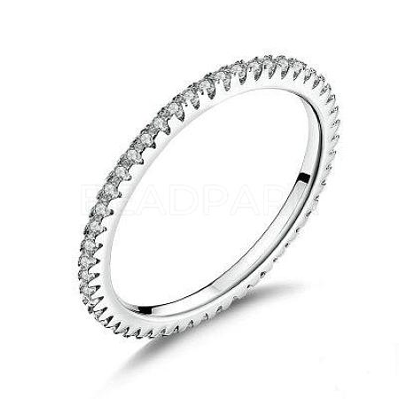 Anti-Tarnish Rhodium Plated 925 Sterling Silver Finger Rings RJEW-FF0008-008P-16mm-1