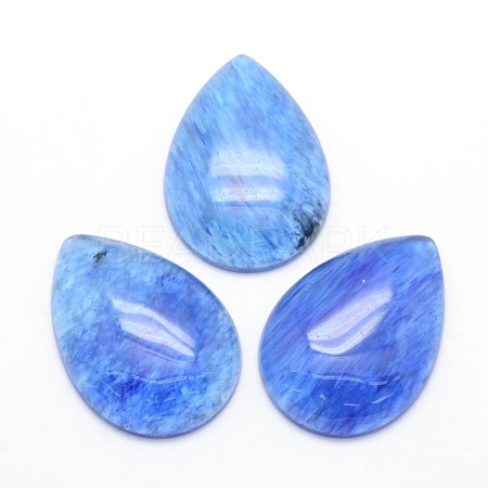 Blue Watermelon Stone Glass Cabochons G-P393-G03-1