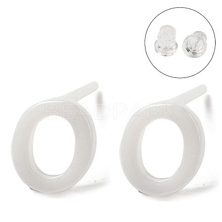 Hypoallergenic Bioceramics Zirconia Ceramic Stud Earrings EJEW-F340-04O-1