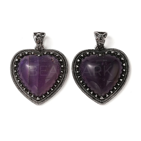 Natural Amethyst Pendants G-A095-01AS-04-1