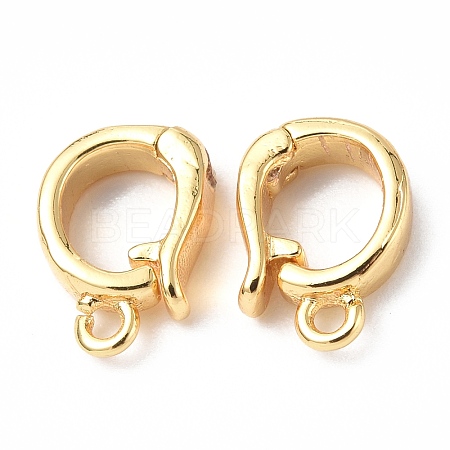 Brass Fold Over Clasps KK-P223-25G-1