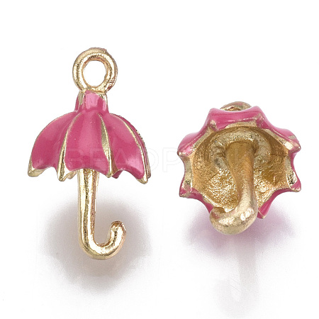 Umbrella Alloy Enamel Pendants X-ENAM-Q033-06C-1