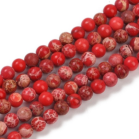 Dyed Natural Regalite/Imperial Jasper/Sea Sediment Jasper Beads Strands G-B124-C04-16-1