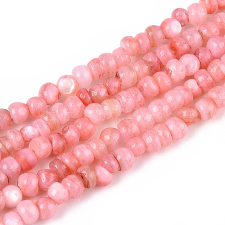 Natural Freshwater Shell Dyed Beads Strands SHEL-T020-29B-06-1