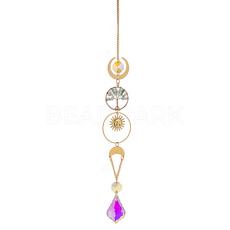 Glass Teardrop Pendant Decoration WG33785-04-1