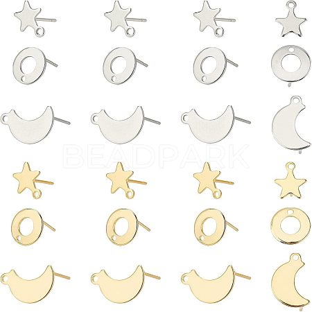 Unicraftale 304 Stainless Steel Stud Earring Findings STAS-UN0020-27-1