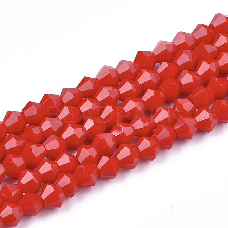 Opaque Solid Color Glass Beads Strands GLAA-Q080-4mm-B02-1
