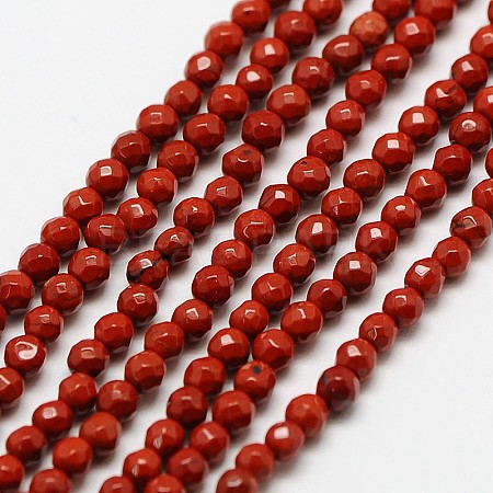 Natural Red Jasper Bead Strands G-A129-2mm-23-1