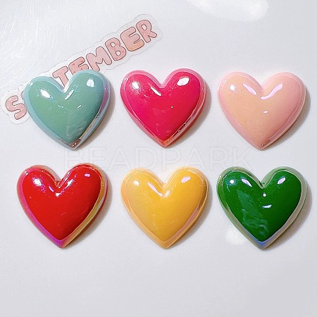 Electroplate Opaque Resin Cabochons KY-P022-08M-1